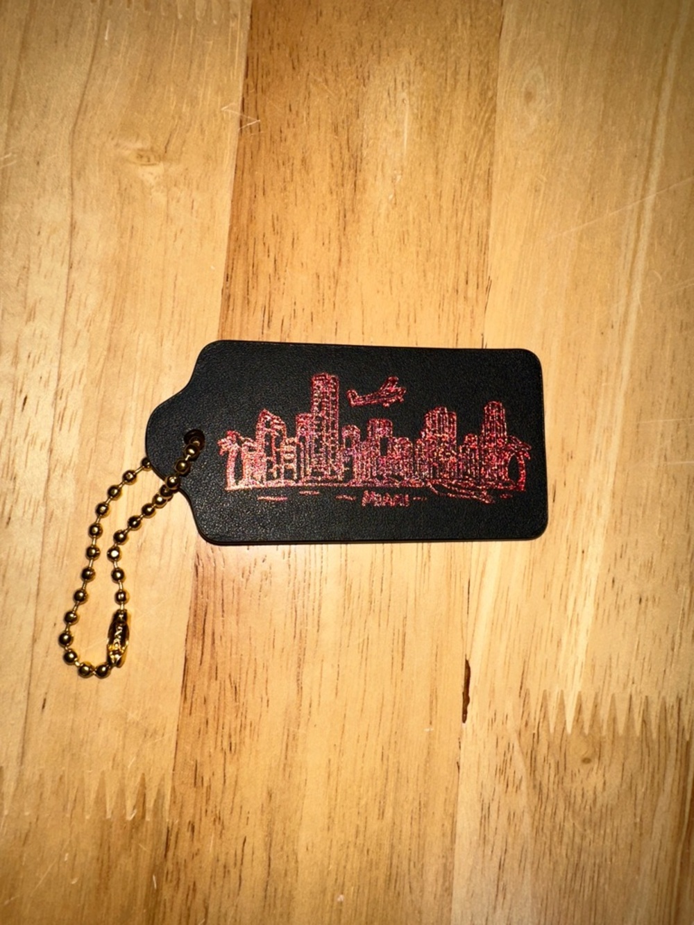 Coach Black Tag with Red Miami Skyline Embroidery - Picture 2 of 3